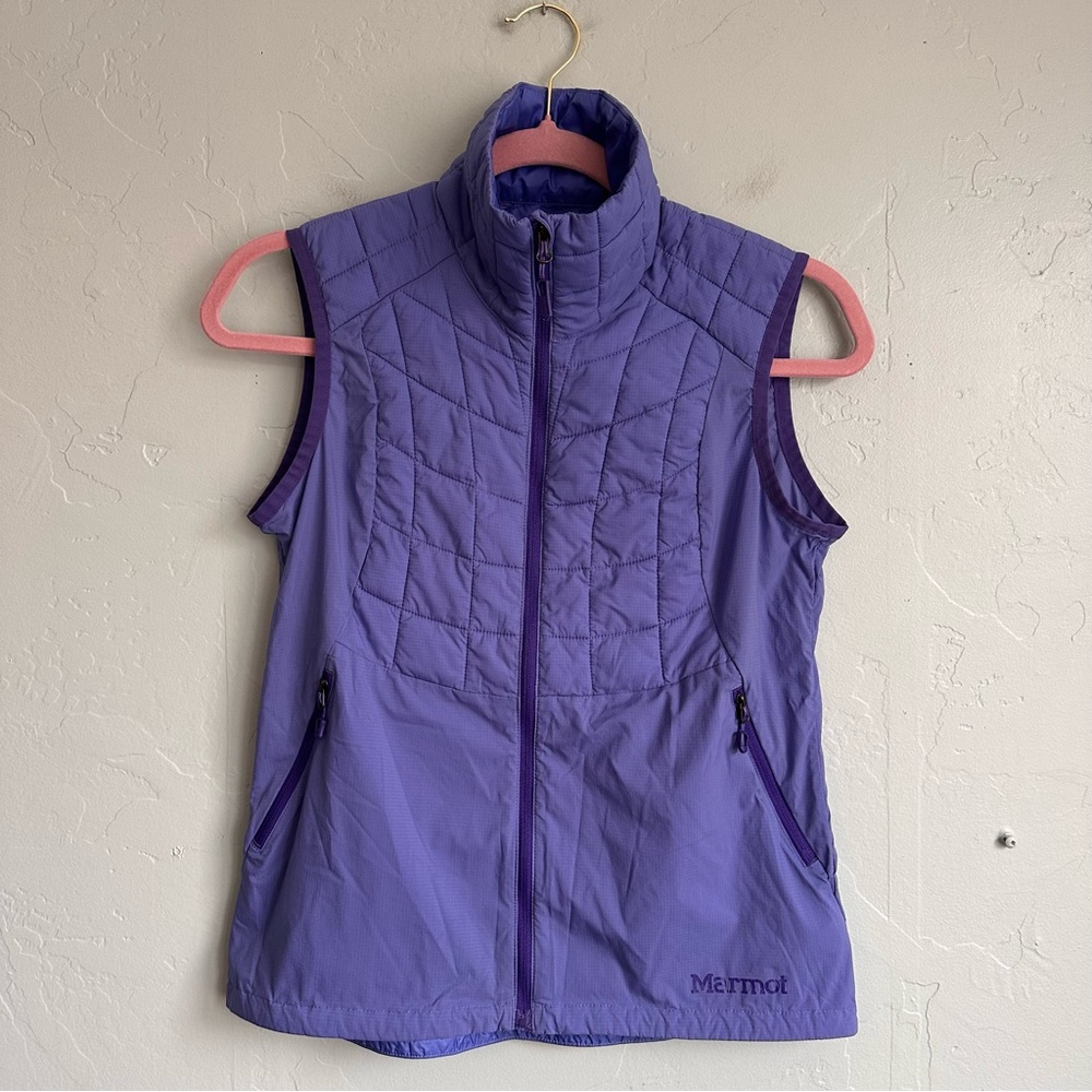 Marmot Women’s Purple Featherless Trail Outdoor Vest XS EUC Hiking Gorpcore